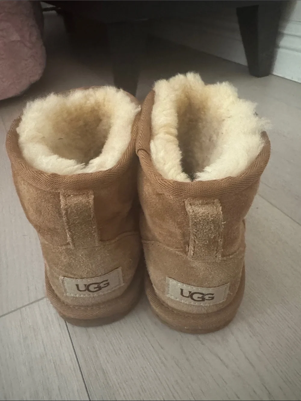 UGG Kids Chestnut Suede Shearling Booties
